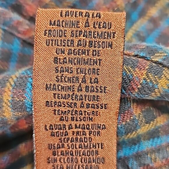 Bob Timberlake Mens Sz XLT Flannel Plaid Button Down Long Sleeve Shirt - Picture 10 of 12